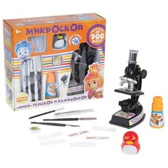 Фиксики Микроскоп+мини-телескоп и калейдоскоп фиксики с набором для исследований