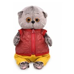 Мягкая игрушка BUDI BASA Кот Басик BABY в стеганом жилете 20 см