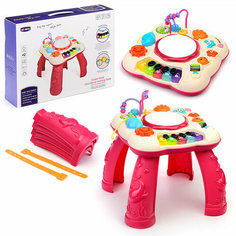 Столик развивающий QX-91200E "Веселое пианино" (цвет бирюзовый) в коробке Abero