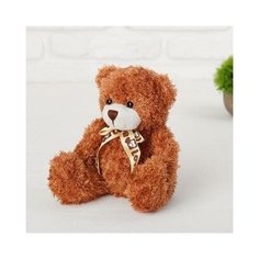 Мягкая игрушка Медведь с бантом, 20 см, цвет микс 4462348 .