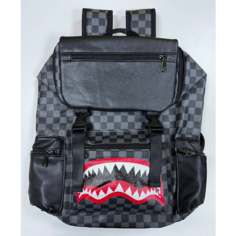 Рюкзак серый школьный унисекс для ноутбука Зубастая пасть Sure Laptop
