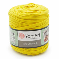 Пряжа для вязания YarnАrt Maccheroni 600гр +/-100 (90% восстановленный хлопок, 10% полиэстер) (5 желтый), 2 мотка