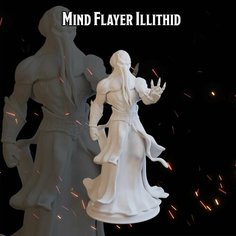 Иллитид Свежеватель разума 51,3мм фигурки/миниатюры (ДнД, DnD, D&D, Dungeons & Dragons, Pathfinder, Подземелья и Драконы, Wargames) Лавка Приключенца