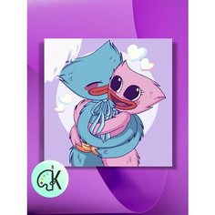 Картина по номерам на холсте Poppy - Хаги Ваги и Киси Миси, 40 х 40 см КУЛЬТУРА ЦВЕТА
