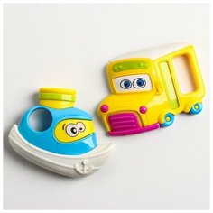 Набор погремушек Машинка и Кораблик, 2 шт, Нет бренда
