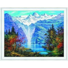 Алмазная мозаика на подрамнике 40*50 "Сказочная природа и горы" Нет бренда
