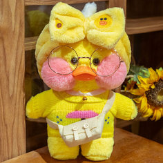 Мягкая игрушка "Утка в очках" от корейского бренда LALAFANFAN DUCK
