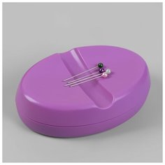 Игольница магнитная, 9,3 × 6,5 см, цвет фиолетовый Noname