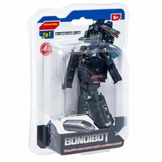 Трансформер 2в1 BONDIBOT Bondibon, мет. детали, CRD pvc 18,6x13,5x5,2 см, робот-электровоз, цвет гол