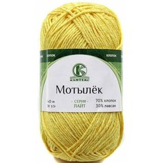 Пряжа Камтекс Мотылёк цыпленок (034), 70%хлопок/30%лавсан, 140м, 50г, 1шт