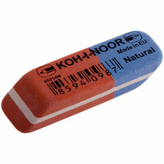Ластик Koh-I-Noor "Blue Star" 80, скошенный, комбинированный, натуральный каучук, 41*14*8мм, 001453