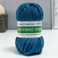 Пряжа трикотажная 100% хлопок Лентино mini 100 гр 40 м цвет 78 синий, 2 шт. Нет бренда