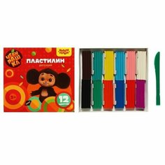Пластилин 12 цветов 180 г, , со стеком, картонная упаковка 1 шт. Случай