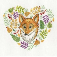 Набор для вышивания крестом RTO "Лесные узоры" 19х17,5 см