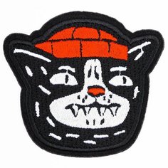 Нашивка, шеврон, патч (patch) Кот в шапке, размер 8*7 см Rocknrolla