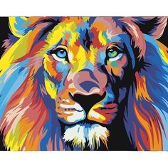 Картина по номерам Радужный лев 40х50 см АртТойс