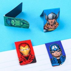 Открытка с магнитными закладками "Настоящему герою", Мстители, 4 шт. Marvel