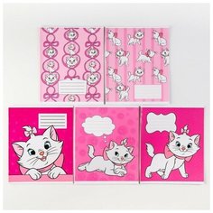 Комплект тетрадей из 10 шт "Коты-аристократы" 12 листов в клетку, обложка бумага мелованная 9149780 Disney