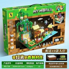 Конструктор My World Minecraft Майнкрафт Лесная деревня, конструктор для мальчика (совместим с лего) Нет бренда