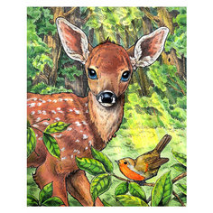 Алмазная мозаика "Олененок" 38х48 см DE7128 Collection D’Art