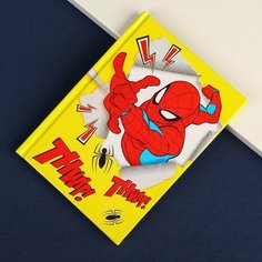 Блокнот А6, 40 листов в твёрдой обложке, Человек-паук Marvel