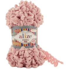 Пряжа Alize Puffy fine светло-розовый (340), 100%микрополиэстер, 14,5м, 100г, 2шт