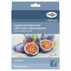Карандаши цветные художественные Гамма "Студия", 36цв, заточен, картон. упаковка Gamma