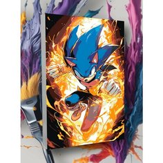 Картина по номерам Соник Еж Sonic Животные Игра Мультфильм Круто красим