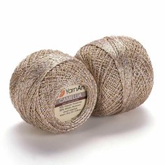 Пряжа YARNART CAMELLIA (YarnArt), бел. золото - 430, 70% полиэстер, 30% металик, 10 мотков, 20 г, 190 м.