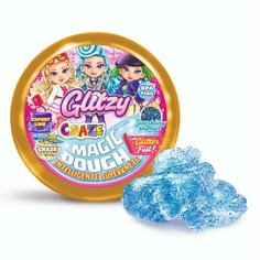 Тесто для лепки CRAZE Magic Dough, голубое c фольгой для блеска, 70 г, тесто-пластилин попрыгунчик