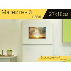 Магнитный пазл "Павлин, феншуй, китай" на холодильник 27 x 18 см. Lots Prints