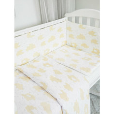 Комплект постельного белья для новорожденных с бортиками, одеялом и подушкой Baby Nice