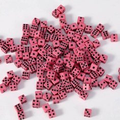 Игральные кубики/кости/ 8 мм. комплект из 10 штук. Розовые. Нет бренда