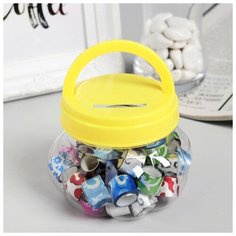 Клейкая лента пластик в банке "Блеск" (набор 40 шт) цвета микс 1,2 смх1 м 7,5х8,5х8,5 см Noname