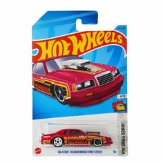HKK03 Машинка игрушка Hot Wheels металлическая коллекционная 86 Ford Thunderbird Pro Stock бордовый