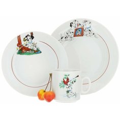 Набор Детской посуды Далматинцы 3 предмета Добрушский фарфоровый завод