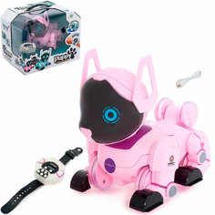 Робот-собака радиоуправляемый Паппи Розовый Denco Store