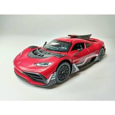 Коллекционная машинка игрушка металлическая Merсedes AMG для мальчиков масштабная модель 1:24 красный Китай