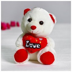 Мягкая игрушка «Мишка с сердцем», цвет красный Noname