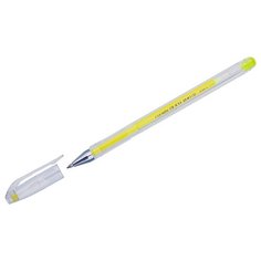 Ручка желтая гелевая Crown "Hi-Jell Color" 0,7мм, 5 шт