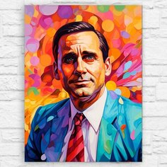 Картина по номерам на холсте сериал офис Майкл Скотт Стив Карелл - 12619 В 30x40 Бруталити