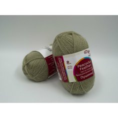 Пряжа из Троицка "Пушинка" , 50% козий пух, 50% мериносовая шерсть; цвет: 494 Св. Хаки , 225 м, 50 г х 2 шт. Троицкая камвольная фабрика