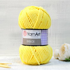 Пряжа Yarnart Dolce желтый (761), 100%микрополиэстер, 120м, 100г, 1шт
