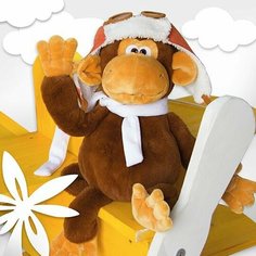 Мягкая игрушка Обезьянка Гарри - лётчик 26см Budi Basa Collection