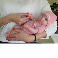 Кукла пупс в вязанном костюме 40 см Yala Baby