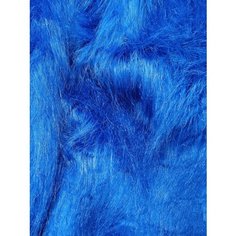 Ткань Мех искусственный синий с ворсом 90 мм для шитья игрушек и рукоделия, ИД-200, отрез 100x50 см КиКТойс