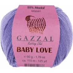 Пряжа Gazzal Baby Love темно-сиреневый (1621), 55%модал/45%акрил, 115м, 50г, 3шт