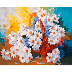 Белоснежка Картина по номерам "Корзина с ромашками" (088-AB), 40 x 50 см, разноцветный
