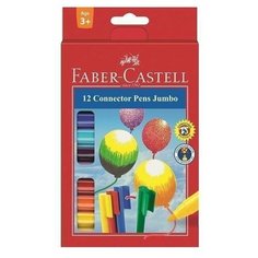 Faber-Castell Фломастеры с клипом Jumbo, разноцветный, 12 шт.