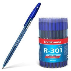 Ручка шариковая Erich Krause R-301 Original Stick, стержень синий, 0,7 мм